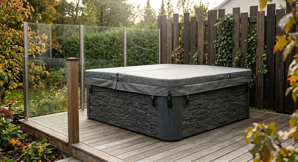 spa avec couverture pour garder la chaleur